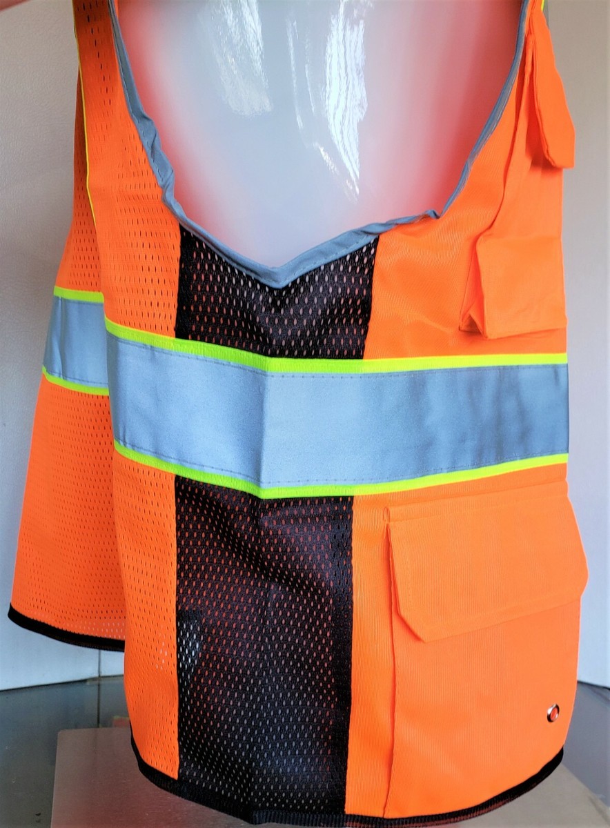 FX Safety Weste – Hochsichtbar Orange/schwarz, Reflektierend, Größen S Bis 4XL