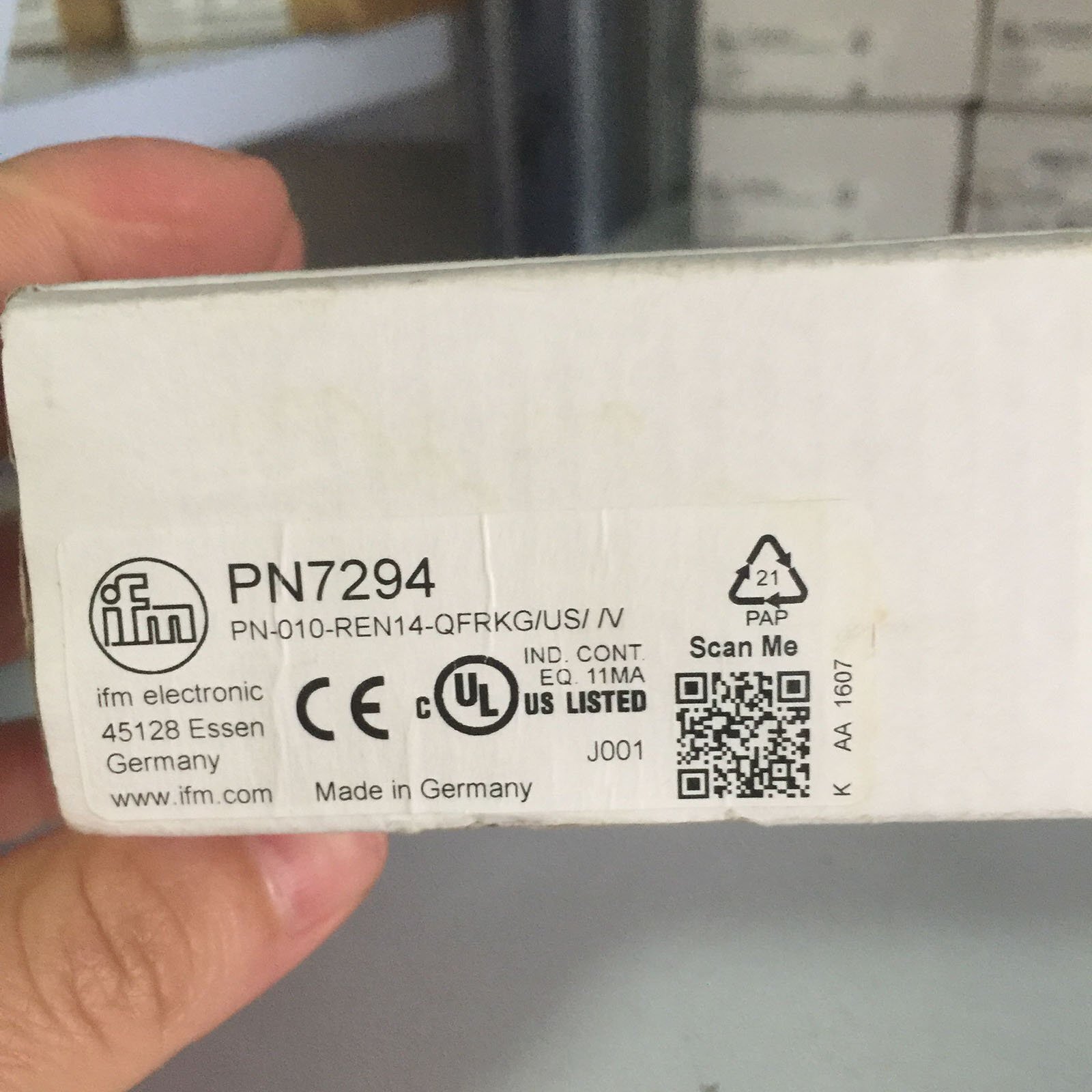 One New IFM PN7294 Pressure Sensor In Box Fast Ship #A6-4