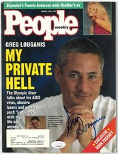 Greg Louganis signed People Weekly Full Magazine 3/6/1995- JSA #EE63454 Olympics