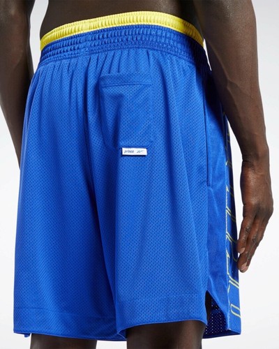 Mens Reebok Prince X Tennis Shorts Size L Bright Cobalt Blue Yellow White H62568 - Picture 7 of 20