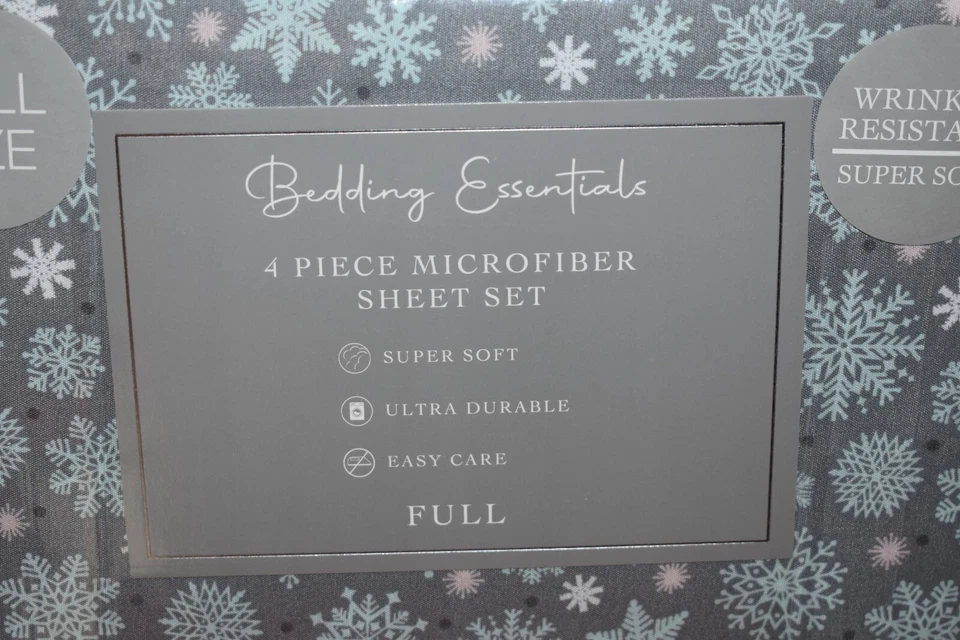 Juego de sábanas de microfibra tamaño completo Bedding Essentials copo de nieve otoño Foto 3 de 4
