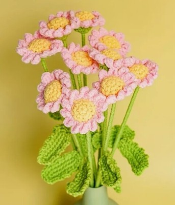 Handmade Crochet Daisy Flower Versatile Decor Charming Personal Touch