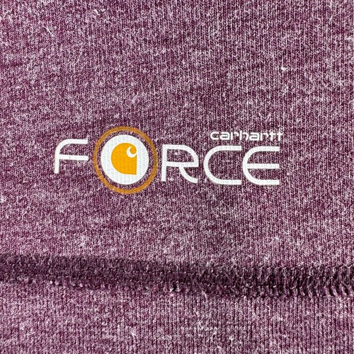 Pullover Carhartt Mujer XL 16-18 Magenta Force Elastizado Rendimiento 1/4 Cremallera Golf - Imagen 6 de 12