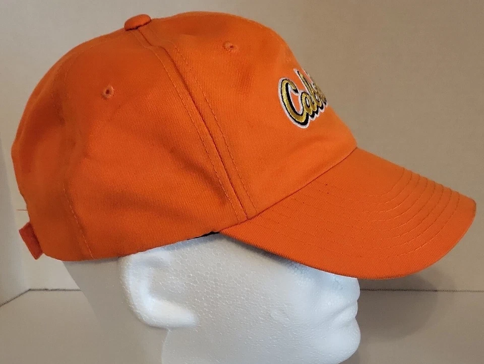 Cabela's Orange Adjustable Ballcap One-Size (hook & loop) Pre-owned Hat Logo - Image 2 of 4