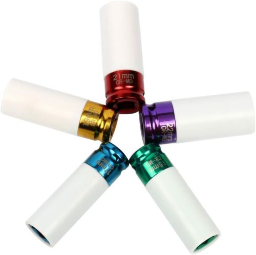 Juego de enchufes de impacto de tuerca de tuerca Juego de protectores de rueda de enchufe de pared delgada 1/2" 5 piezas - Imagen 10 de 16