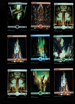 MRM FR/VF FOIL full art 22 basique land Montagne ile foret marais plaine NM MTG - Photo 1/3