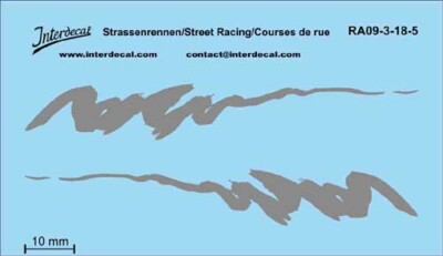 Décalcomanies Orange INTERDECAL - Échelle 1/18 - 70x40 Mm - Pour Modélisme Voiture De Course - Neuf