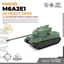 SSMODEL SS120544 1/120  TT SCALE Railway Military Model Kit US M6A2E1 Heavy Tank