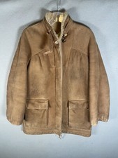 Sawyer of Napa Suede Leather Shearling Jacket Size 8 Neiman Marcus Wool Rancher