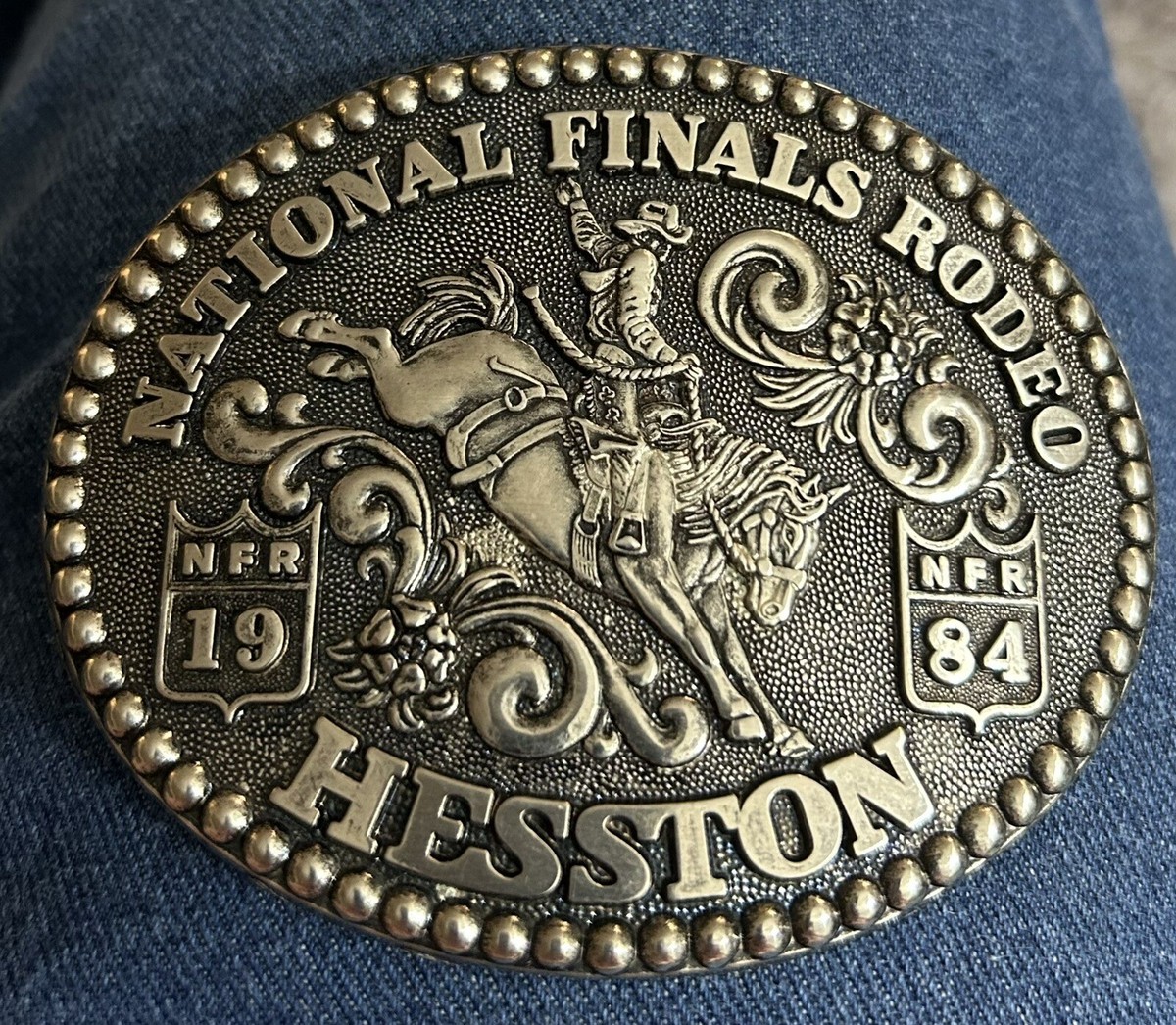 National Finals Rodeo 1984 Hesston Limited Collector's Belt Buckle