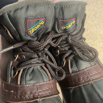 Sporto Vtg 90s Original Duck Boots 7 Green Brown | eBay display picture 3