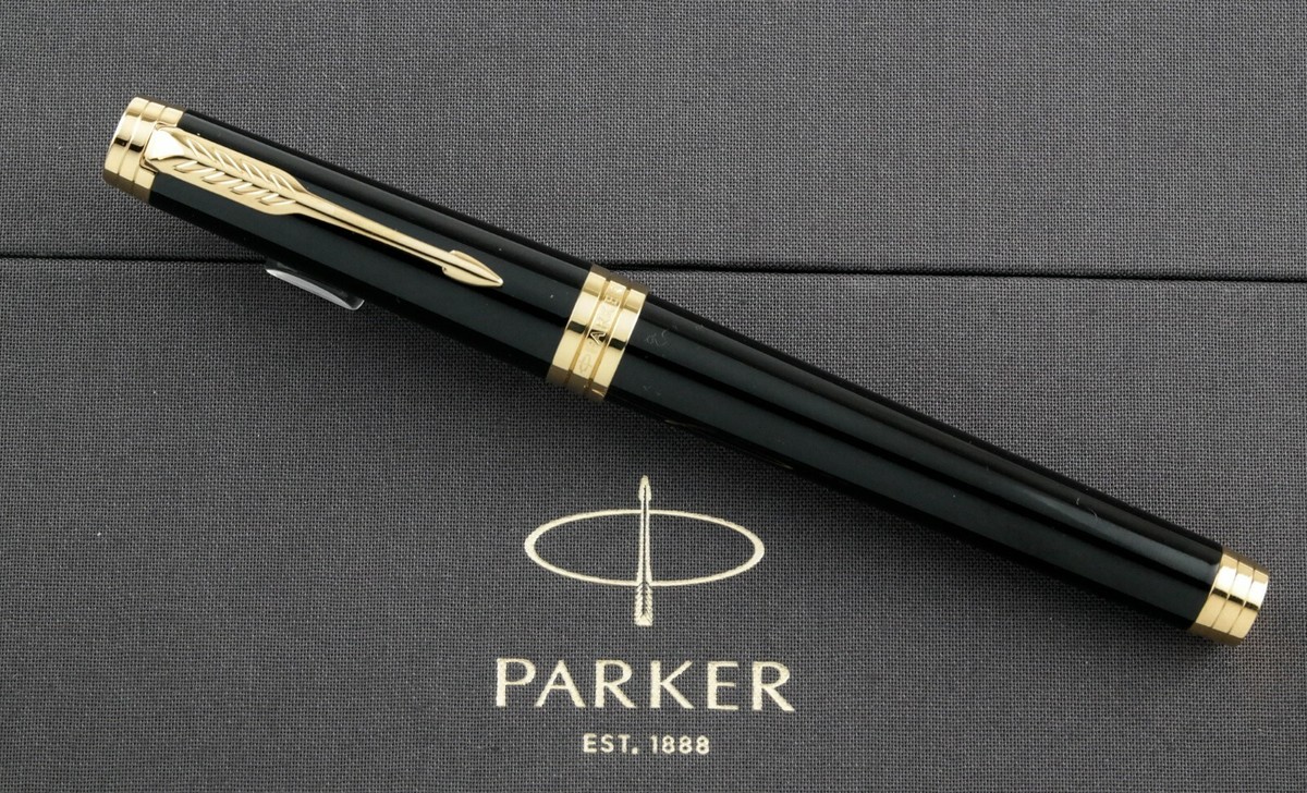 Parker Premier Classic Black & Gold Rollerball Pen | eBay