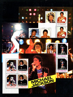 St Vincent 898-901 MNH 4 Sheets Michael Jackson Nice Price | eBay