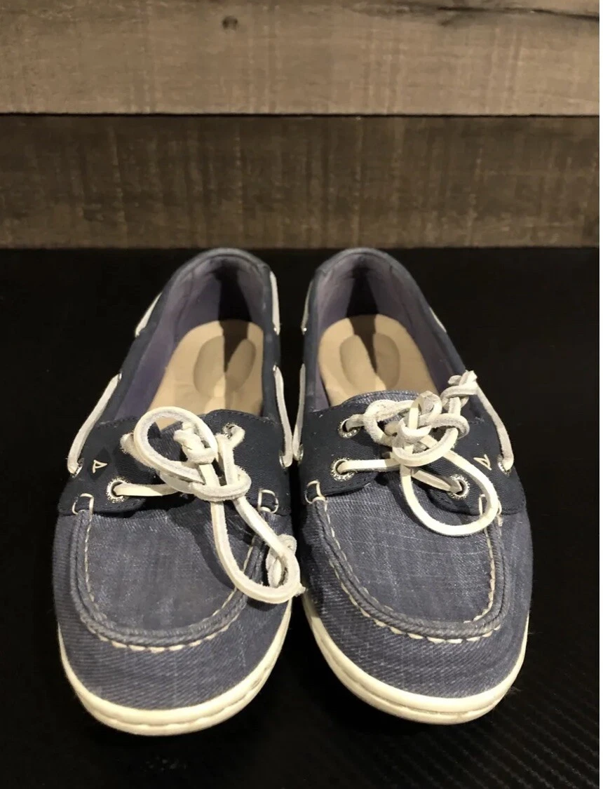 Sperry denim cheap boat shoes