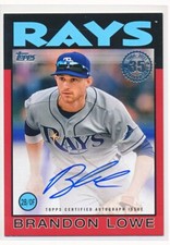 BRANDON LOWE 2021 Topps Series 1 RC RED AUTO #/25 1986 35th Anniversary 86A-BL