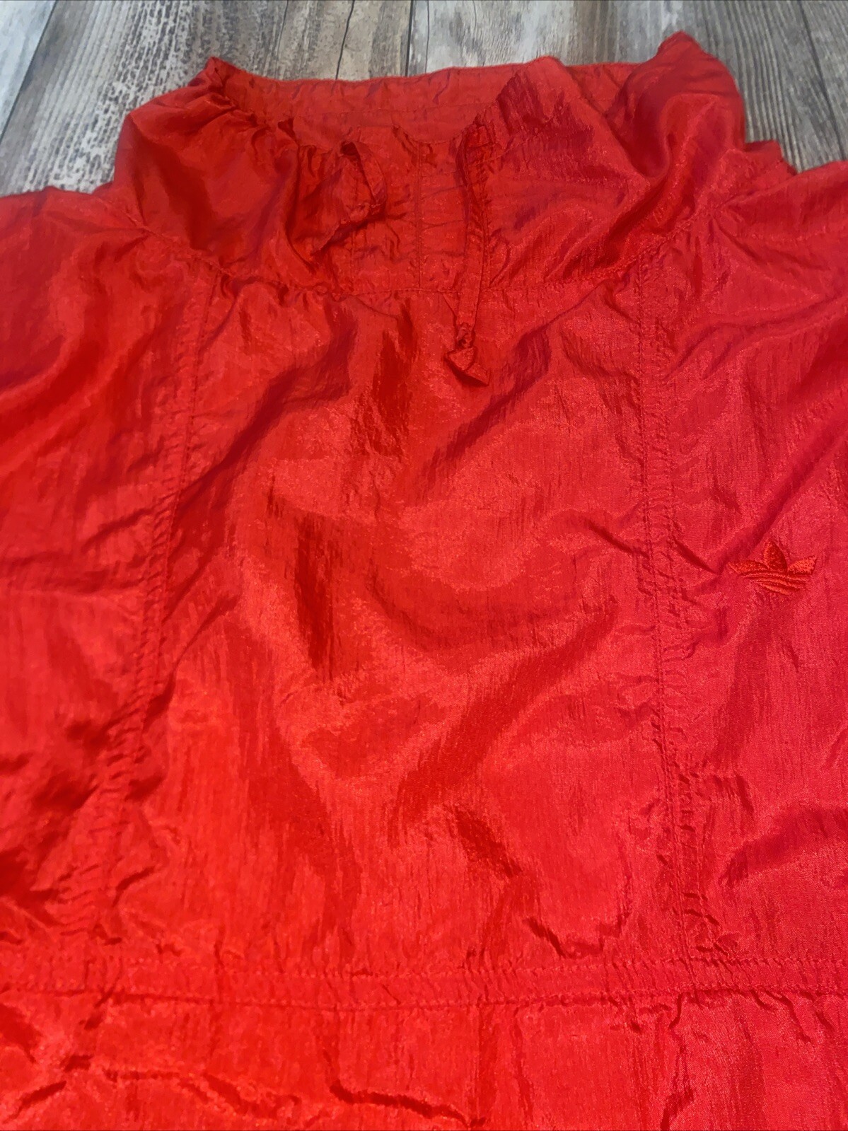 Adidas 90s Size Medium Solid Red Front Pouch Wind… - image 10