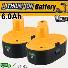 2Pack Battery for Dewalt 18 Volt XRP Battery DC9096-2 DC9098 DC9099 6.0AH Li-ion