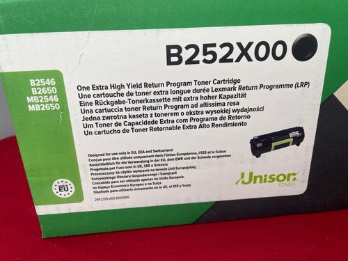 New Genuine Boxed Lexmark B252X00 Black Laser Printer Toner (10000 pages) - Picture 2 of 2