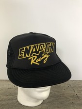 Vintage Snap On Tools Black Racing Hat 90 s Snapback RARE Trucker Hipster Swag