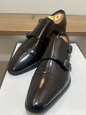 Men’s Black Gianni Versace Collection Double Monk Straps Sz US 8.5 EU 41.5 IT 7