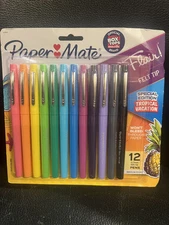 Paper Mate Flair Medium 1928605 Felt Tip Markers, 12 Color Set