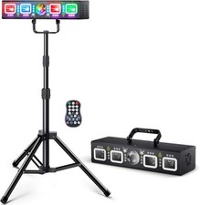 DJ Light with Stand, Pro 6 in 1 DMX Sound Activated Laser Show Machine