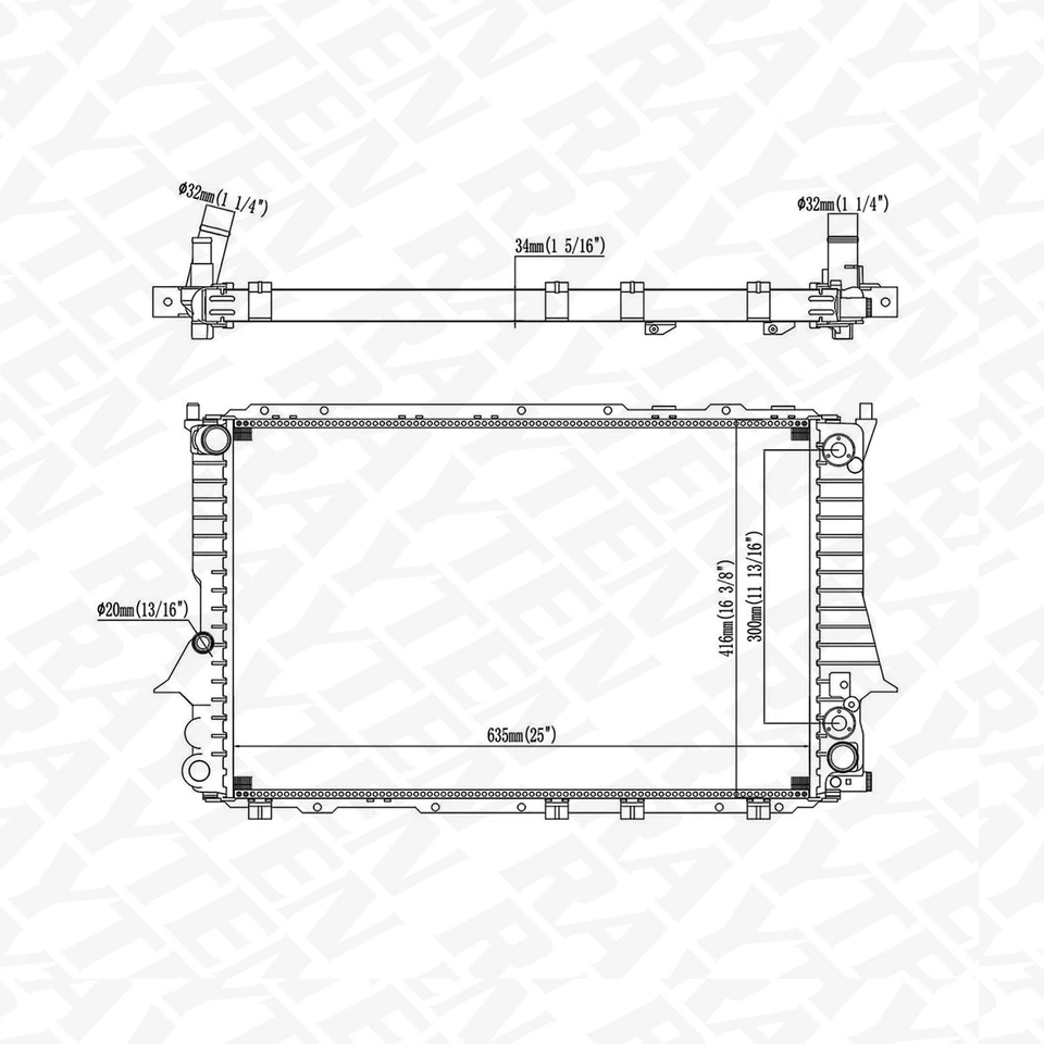 Radiator for Audi  1995-1998 A6 A6 Quattro 1992-1994 100 100 Quattro S4 95-97 S6 - Image 2 of 4