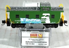 MICRO-TRAINS N SCALE 36' STEEL CABOOSE BURLINGTON NORTHERN CHRISTMAS 10044063