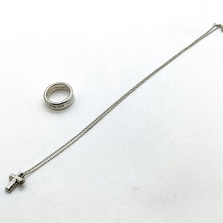 NO TARIFF Tiffany and Co Ring Pendant Necklace 2 pieces set 1462954