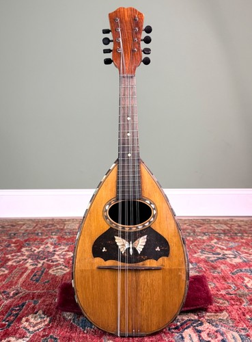 Antique Italian Bowlback Butterfly Mandolin Gulli Bossini Torino 1904 Playable