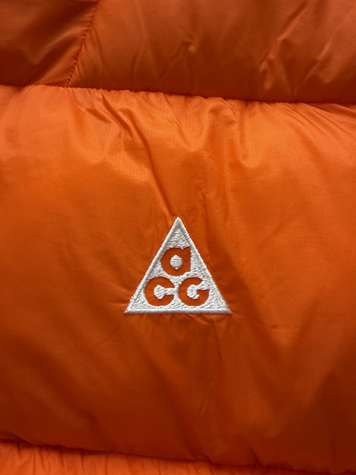 Nike ACG Therma-FIT ADV Lunar Lake Orange Puffer Down Jacket Men's Size Small