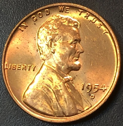 1954D Lincoln Wheat Cent BU Actual Coin Original Luster Collector Penny  Upgrade