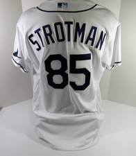 Tampa Bay Rays Drew Strotman #85 Game Issued White Jersey 48 DP46168