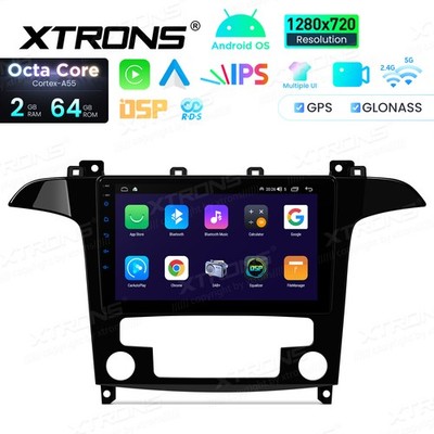 Für Ford S-Max Android 14 Autoradio 9 Zoll IPS GPS Navi CarPlay DSP 8-Kern 64GB