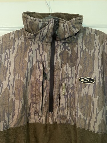 Drake Mossy Oak Bottomland Fleece Lined Pullover Size L - Picture 2 of 9