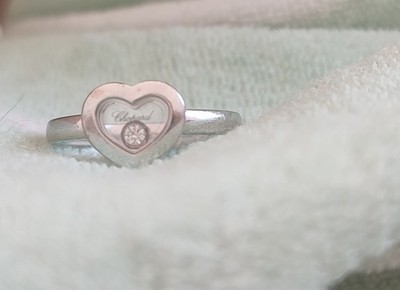 Chopard Happy Diamonds Heartring Herz Ring Weißgold Diamant Goldring Zerti & Box