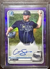 2020 Bowman Chrome - Prospect Autographs Graeme Stinson #CPA-GST Purple /250 