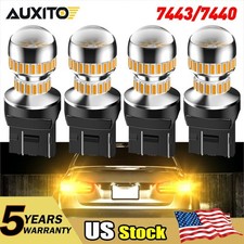 4pcs 360° Lighting LED 7443 Turn Signal Blinker/Parking/Side Marker Light Yellow