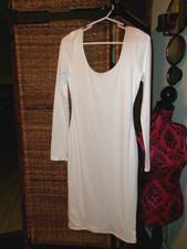 WHITE SZ M NWT  Fashion Nova Knit  Bodycon Knit PULLOVER Dress