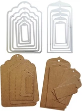 Tag Cutting Dies Gift Tag Metal Die Cuts Rectangle Label Paper Craft Die Cuts...