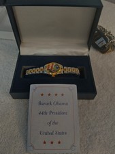 NEW Barack Obama Commemorative Watch The Bradford Exchange W/ Cer