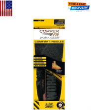 Copper Fit  WORK GEAR Comfort Insoles  High Impact Cushioning  Men  s Size 8-13