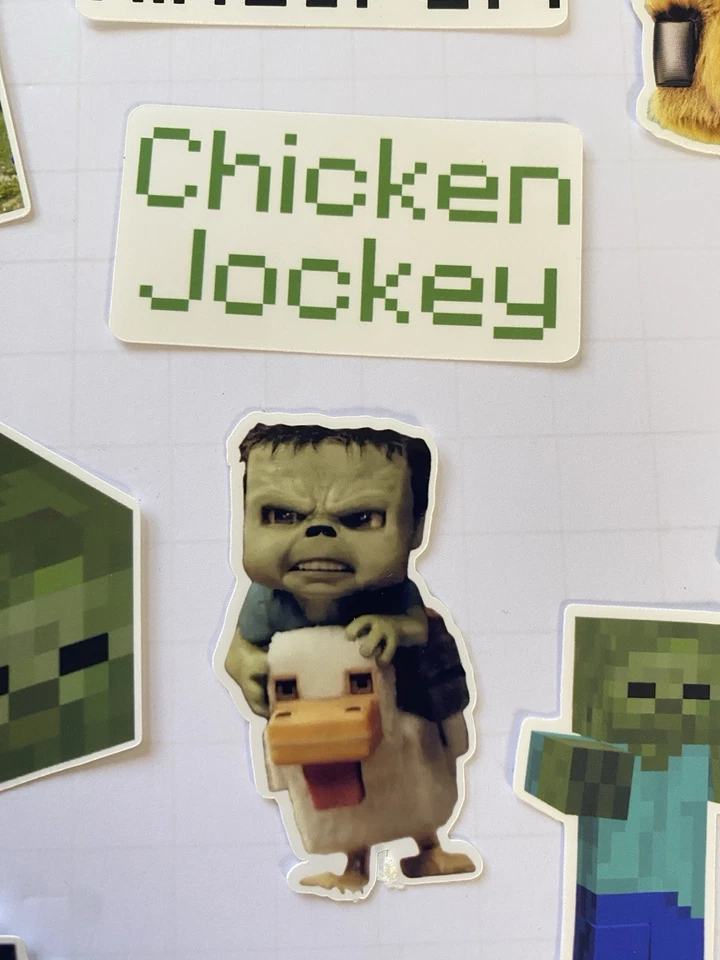 20 Pc Waterproof Vinyl Minecraft Stickers Video Game Luggage Phone Laptop Locker - Image 3 of 4