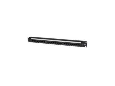 24-Port 1U Rack-Mount Cat6/Cat5 110 Patch Panel, 568B, RJ45 Ethernet, TAA