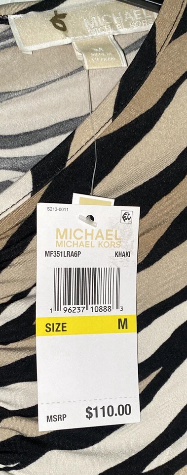 Michael Kors Animal Print Blouse Size Medium Beautiful - Image 3 of 3