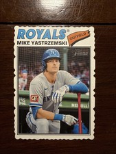 2026 Topps Heritage Baseball #63 Mike Yastrzemski Deckle Kansas City Royals