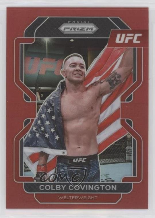 2022 Panini Prizm UFC Red Prizm 163/299 Colby Covington #121 pe8