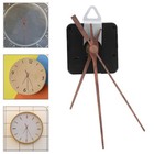 Quartz Clock Repair Kit With Shaft Silent Movement And Elegant Walnut Wood Hands