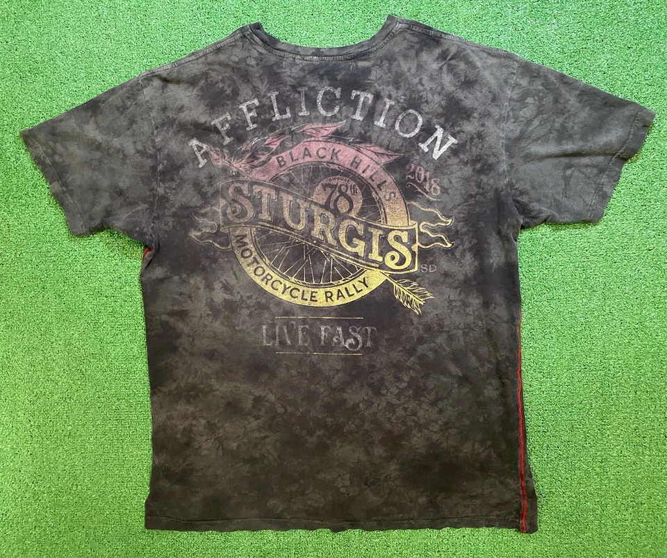 Camiseta vintage Y2K Affliction para hombre XXL Foto 2 de 4