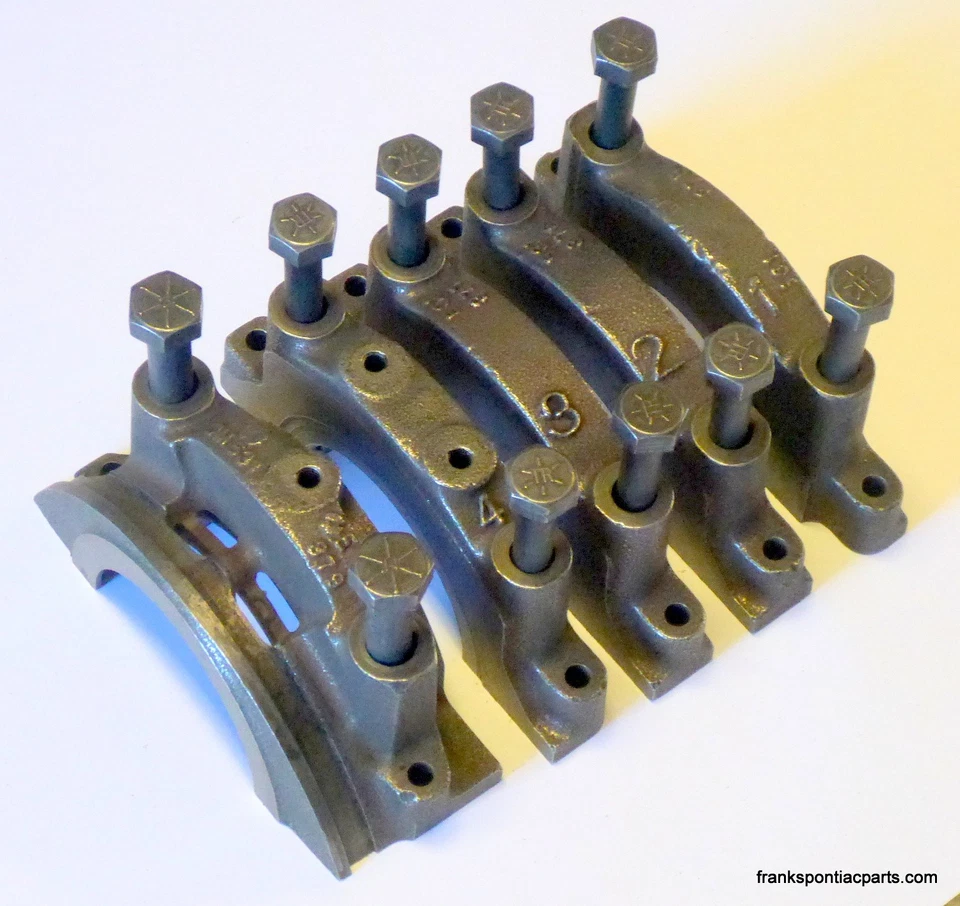 Pontiac 389 V8 1959-64 juego de tapas de cojinetes principales con pernos Bonneville Catalina GP 60 Foto 2 de 4